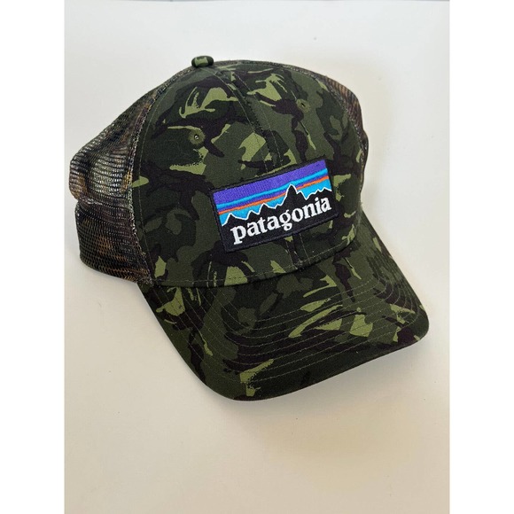 Patagonia Other - Patagonia Camo Snapback Mesh Camouflage Trucker Hat Logo Cap Green